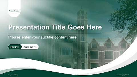 Wagner College Lecture Sharing and Networking Event PPT Template