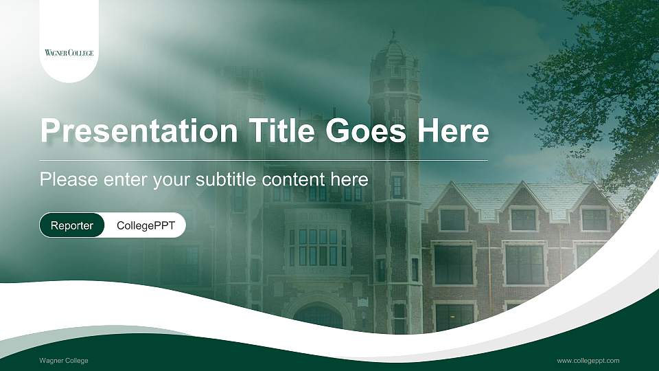 Wagner College Lecture Sharing and Networking Event PPT Template16:9 ratio PPT effect preview image