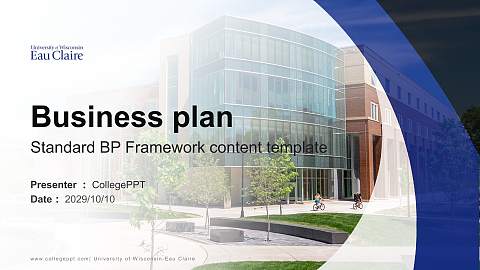 University of Wisconsin-Eau Claire Competition/Entrepreneurship Contest PPT Template