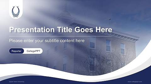 Upper Iowa University Lecture Sharing and Networking Event PPT Template
