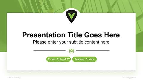 Visible Music College National Scholarship Defense PPT Template