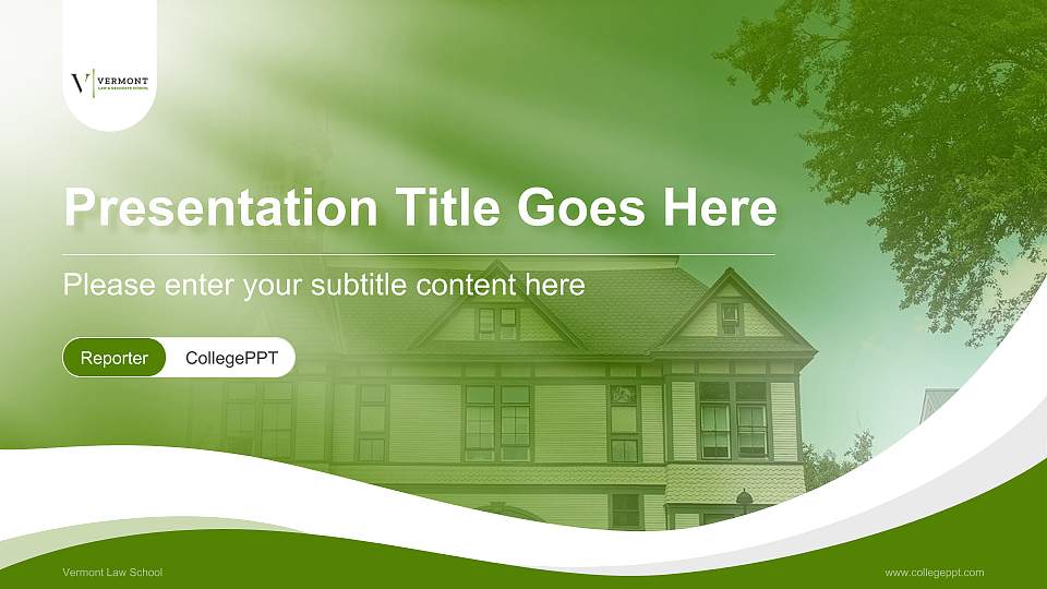 Vermont Law School Lecture Sharing and Networking Event PPT Template16:9 ratio PPT effect preview image