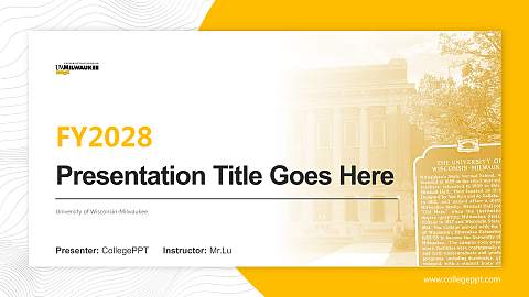 University of Wisconsin-Milwaukee Academic Presentation/Research Findings Report PPT Template