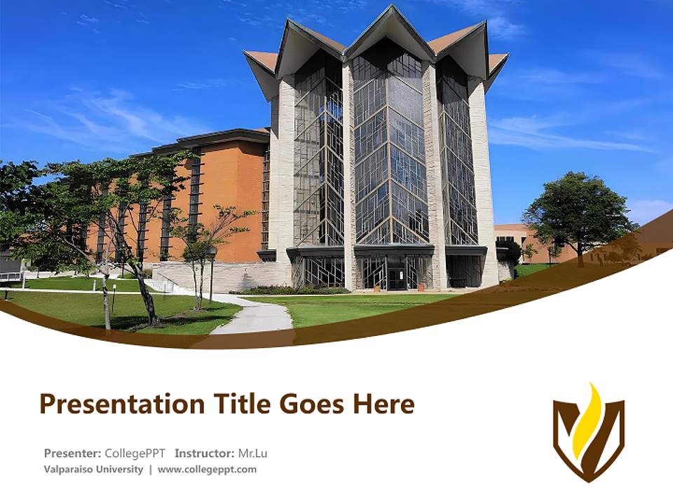 Valparaiso University Course/Courseware Creation PPT Template4:3 ratio PPT effect preview image5