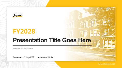 University of Wisconsin-Superior Academic Presentation/Research Findings Report PPT Template