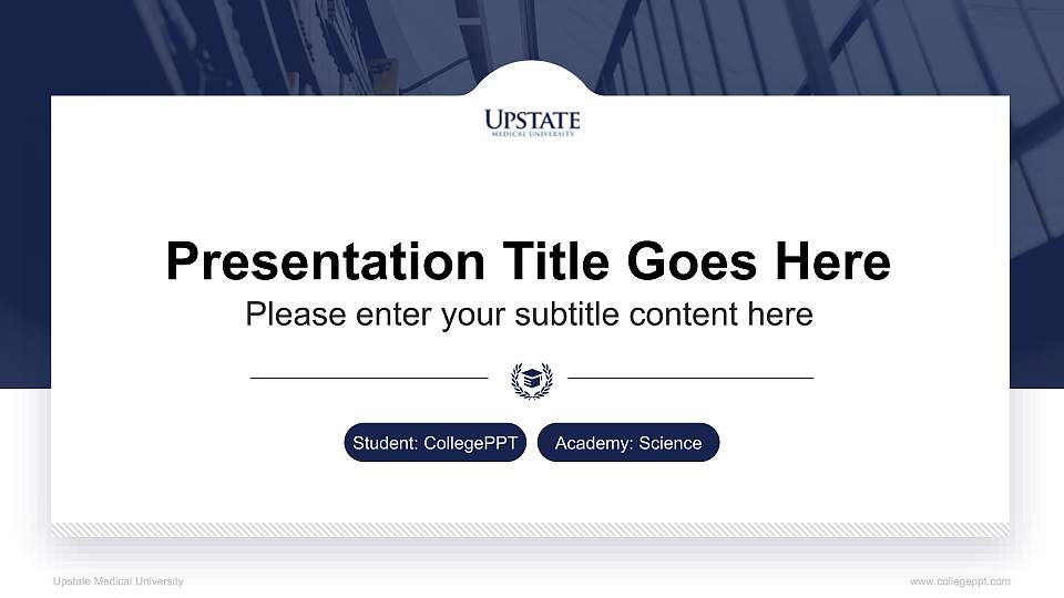 Upstate Medical University National Scholarship Defense PPT Template16:9 ratio PPT effect preview image