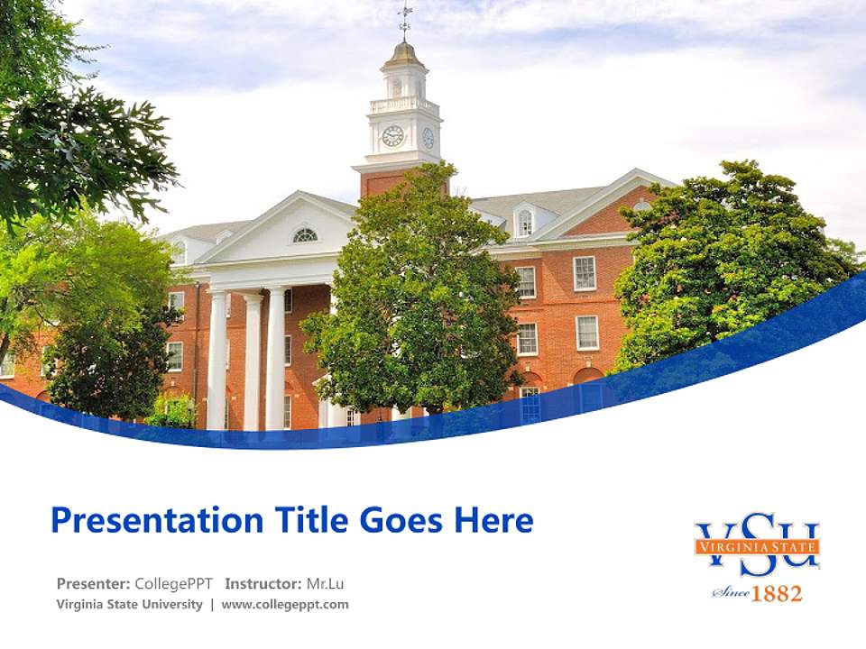 Virginia State University Course/Courseware Creation PPT Template4:3 ratio PPT effect preview image5