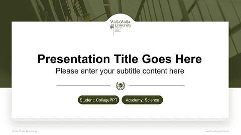 Walla Walla University National Scholarship Defense PPT Template