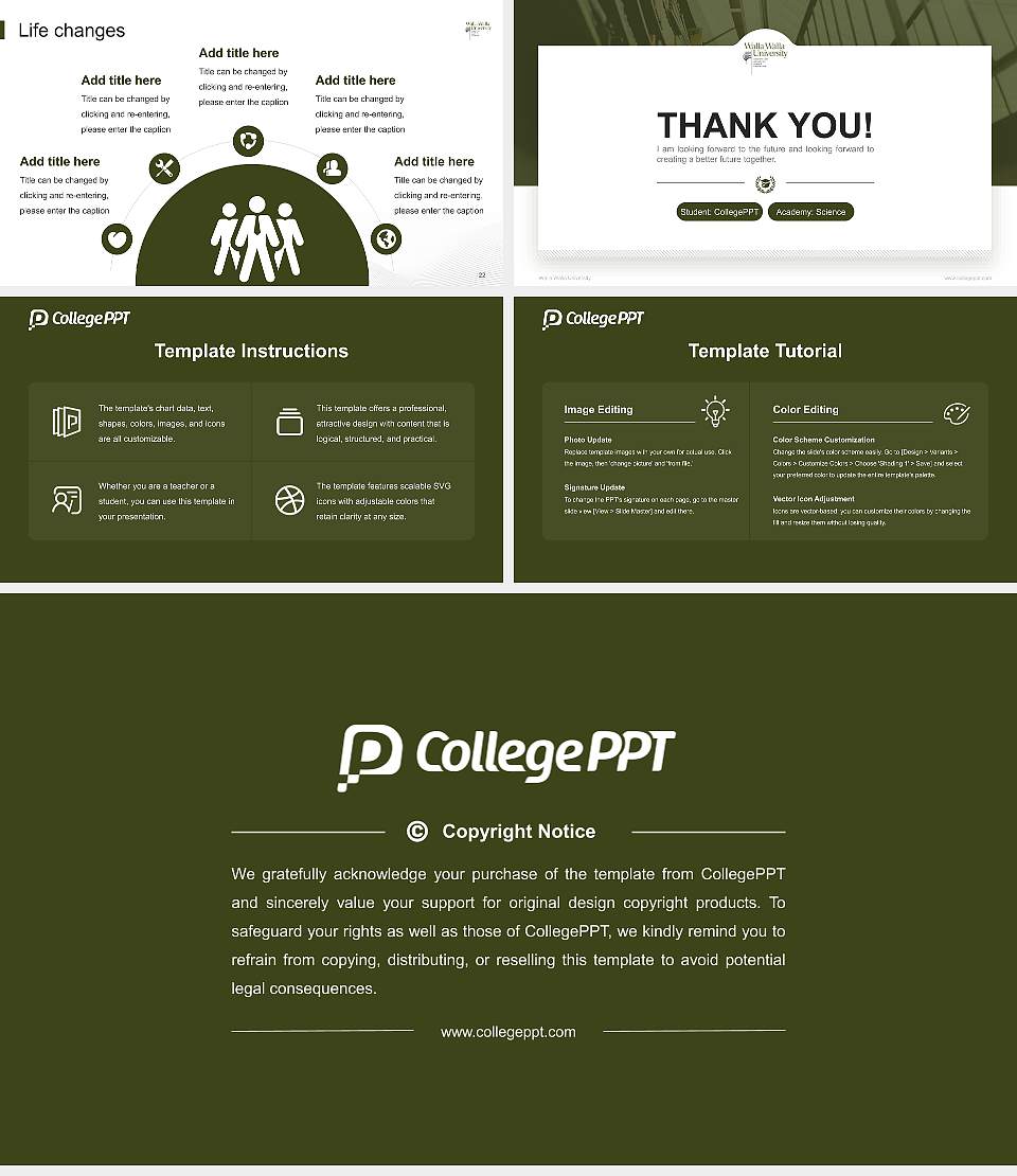 Walla Walla University National Scholarship Defense PPT Template16:9 ratio PPT effect preview image4