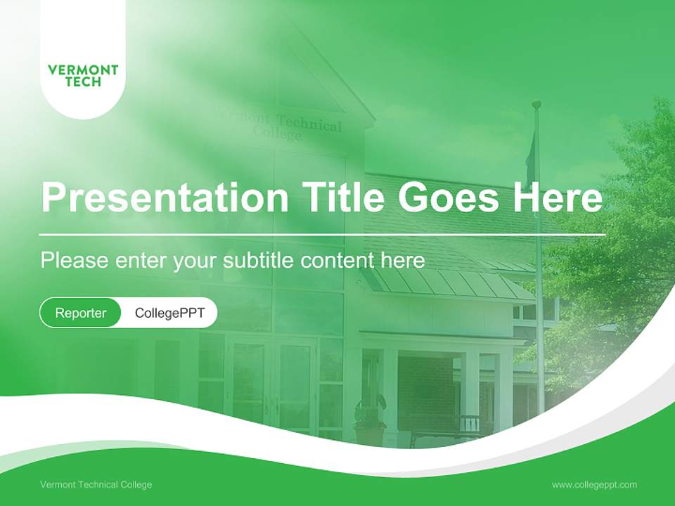 Vermont Technical College Lecture Sharing and Networking Event PPT Template4:3 ratio PPT effect preview image4