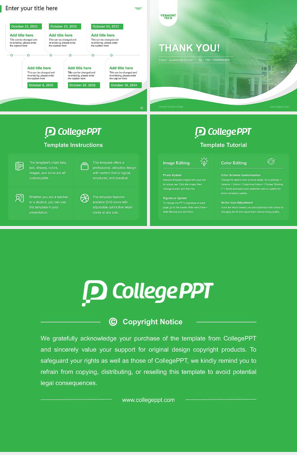 Vermont Technical College Lecture Sharing and Networking Event PPT Template4:3 ratio PPT effect preview image4