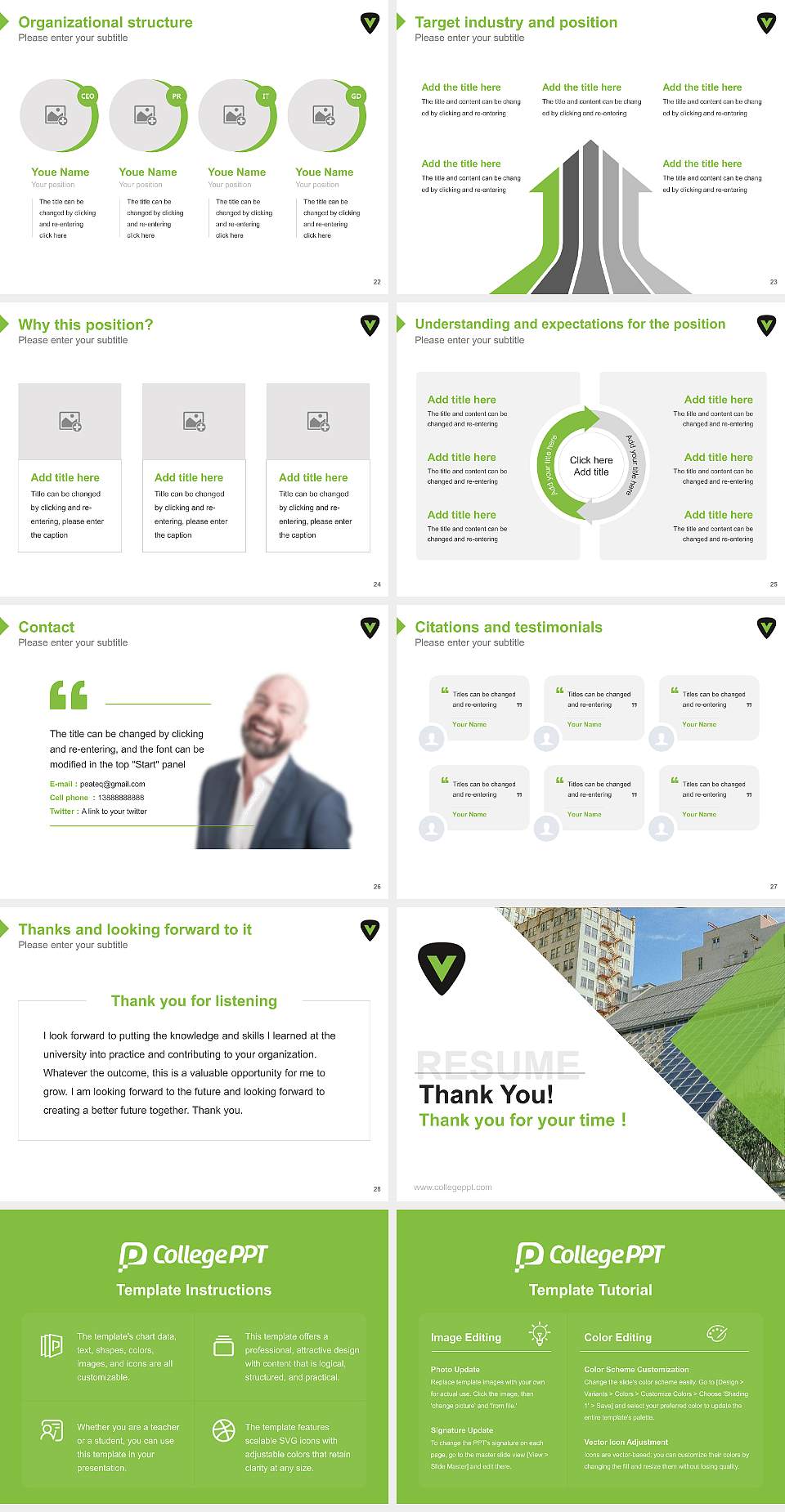 Visible Music College Resume PPT Template4:3 ratio PPT effect preview image4