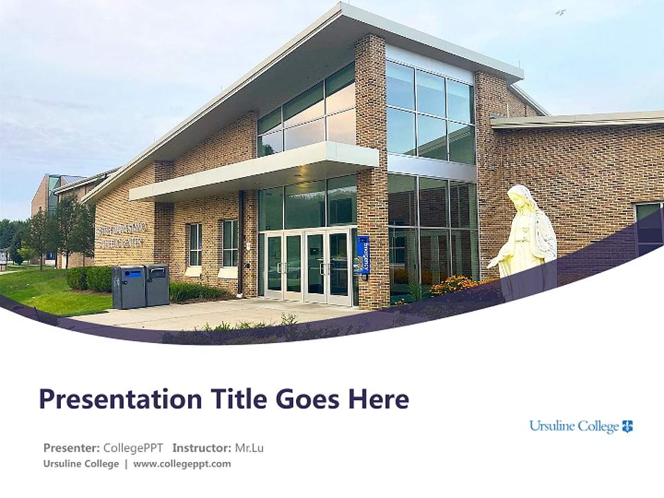 Ursuline College Course/Courseware Creation PPT Template4:3 ratio PPT effect preview image5