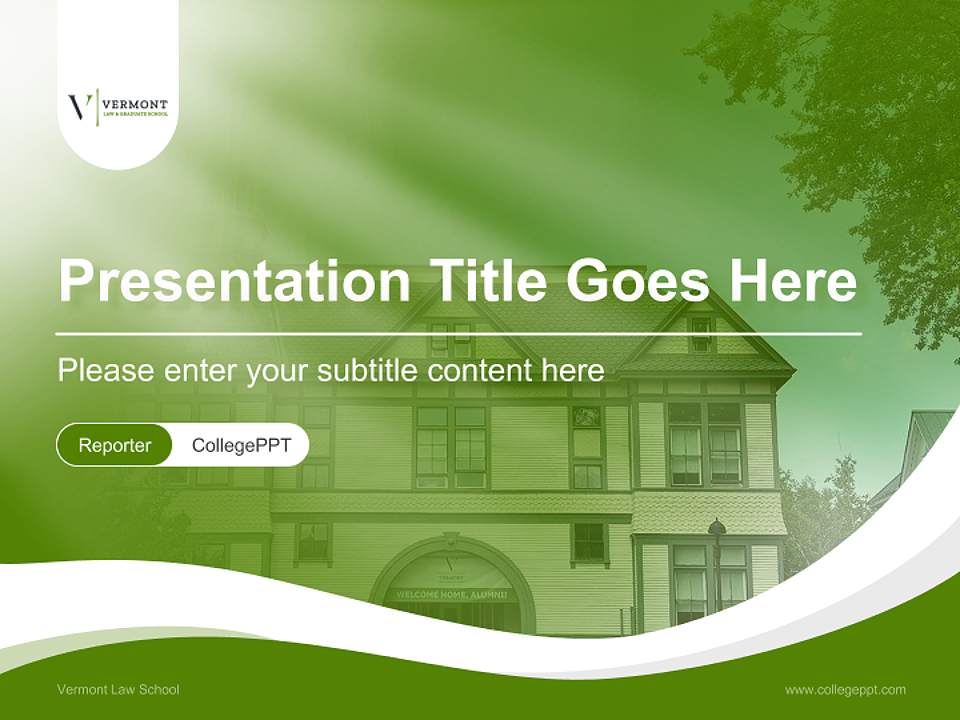 Vermont Law School Lecture Sharing and Networking Event PPT Template4:3 ratio PPT effect preview image4