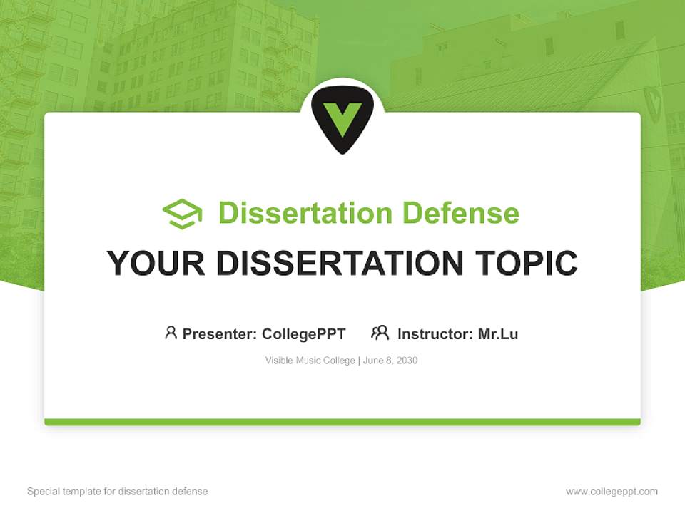 Visible Music College Graduation Thesis Defense PPT Template4:3 ratio PPT effect preview image7