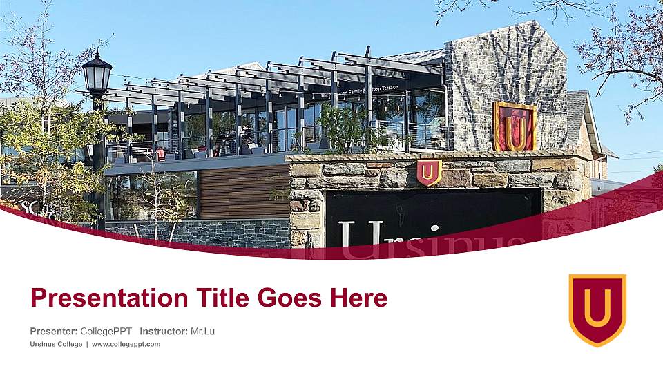 Ursinus College Course/Courseware Creation PPT Template16:9 ratio PPT effect preview image