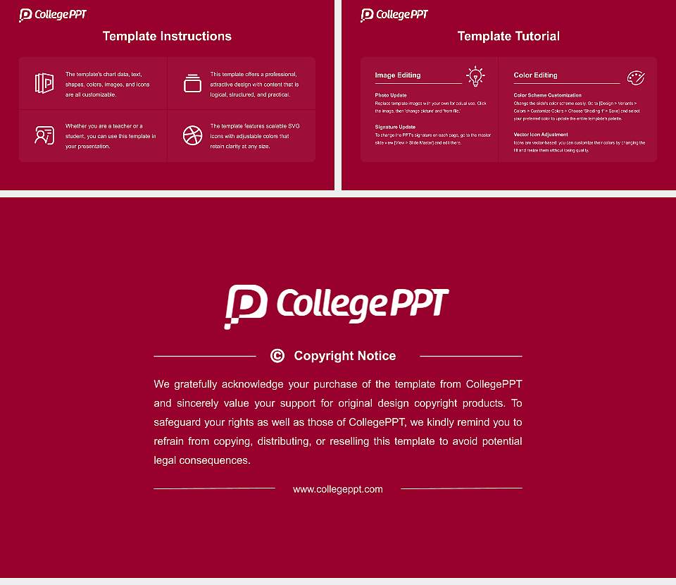 Ursinus College Course/Courseware Creation PPT Template16:9 ratio PPT effect preview image5