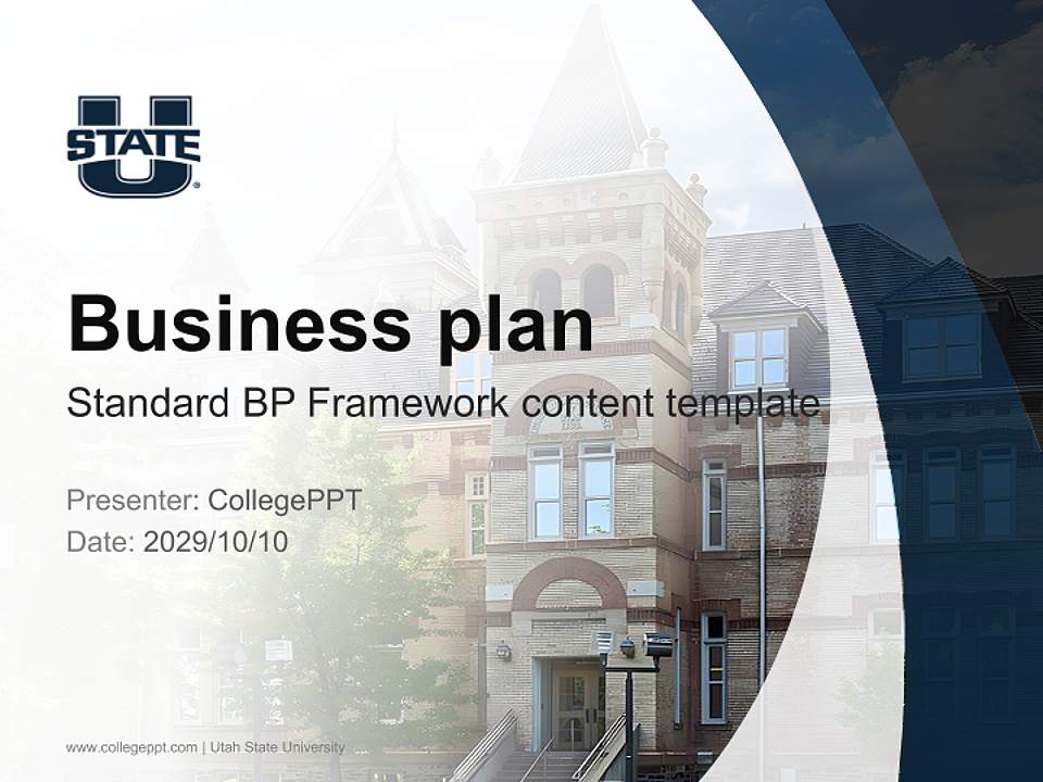 Utah State University Competition/Entrepreneurship Contest PPT Template4:3 ratio PPT effect preview image9