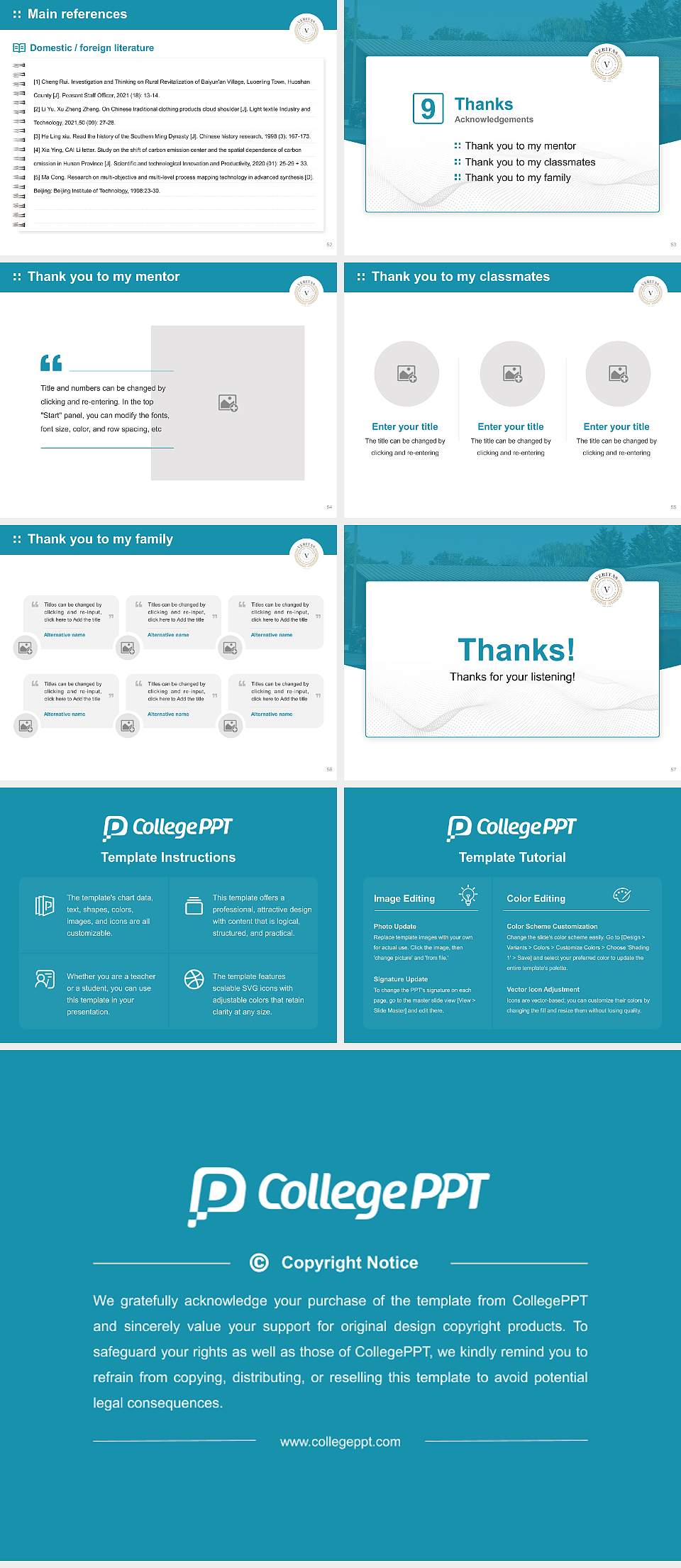Veritas Baptist College Graduation Thesis Defense PPT Template4:3 ratio PPT effect preview image7