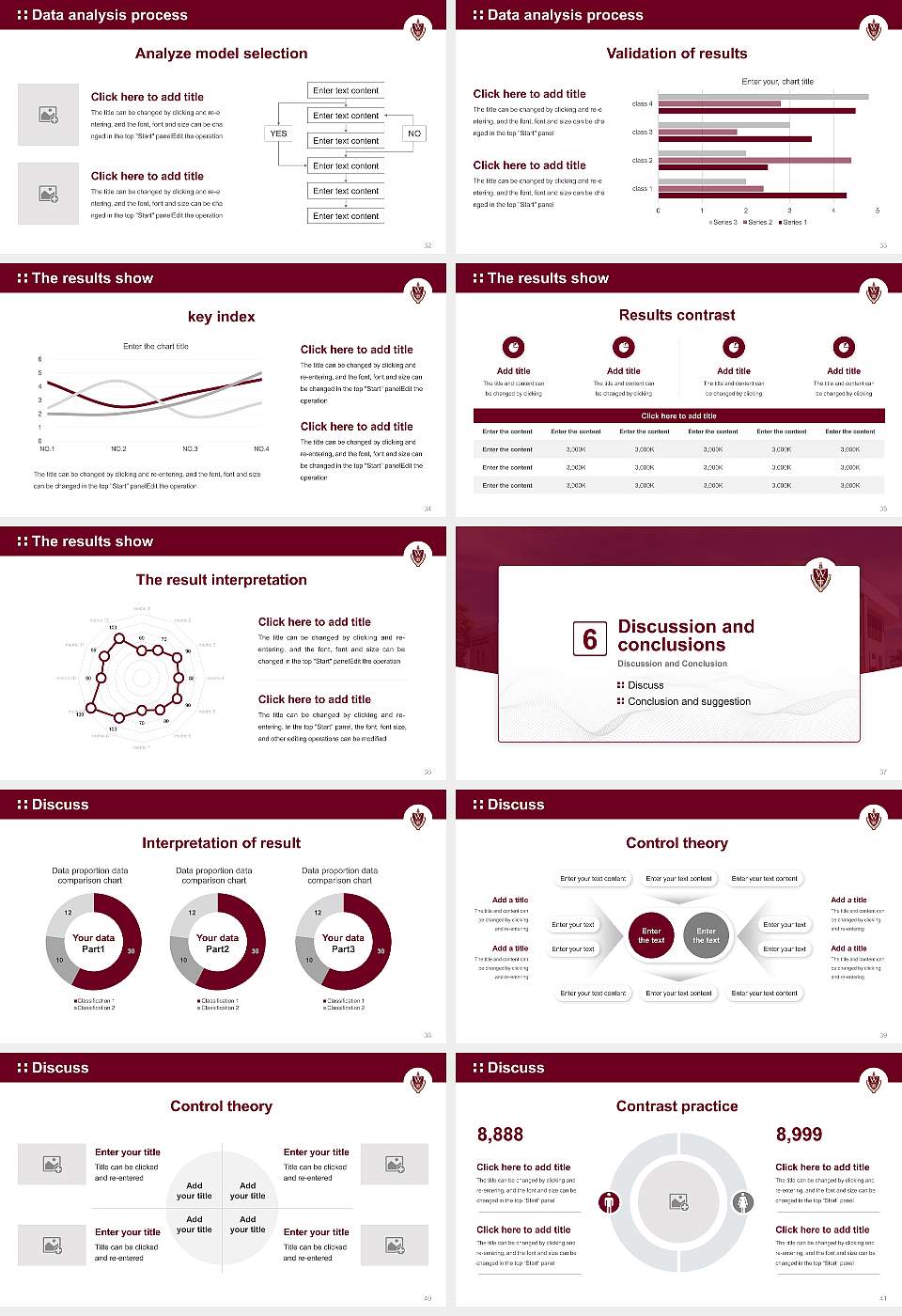 Walsh University Graduation Thesis Defense PPT Template16:9 ratio PPT effect preview image5