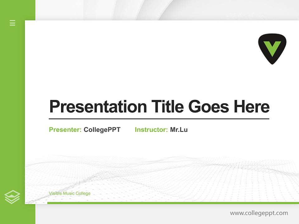 Visible Music College Thesis Proposal/Graduation Defense PPT Template4:3 ratio PPT effect preview image5