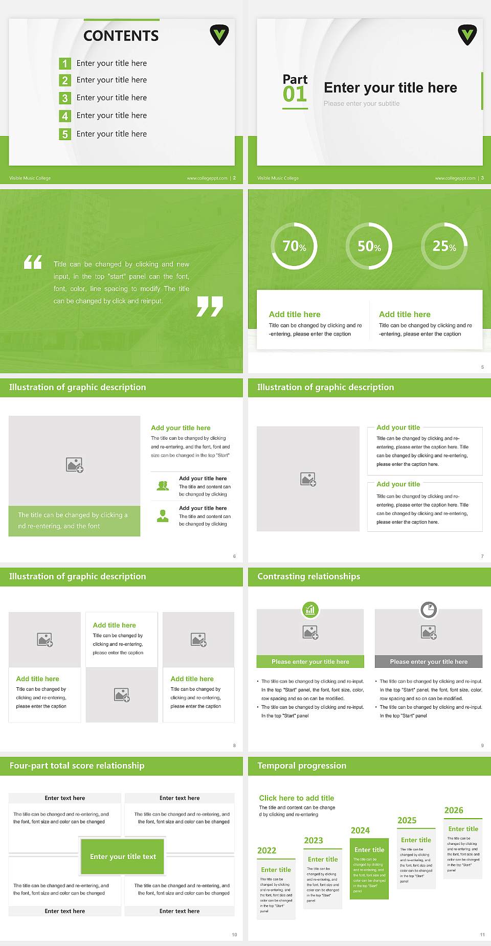 Visible Music College Thesis Proposal/Graduation Defense PPT Template4:3 ratio PPT effect preview image2