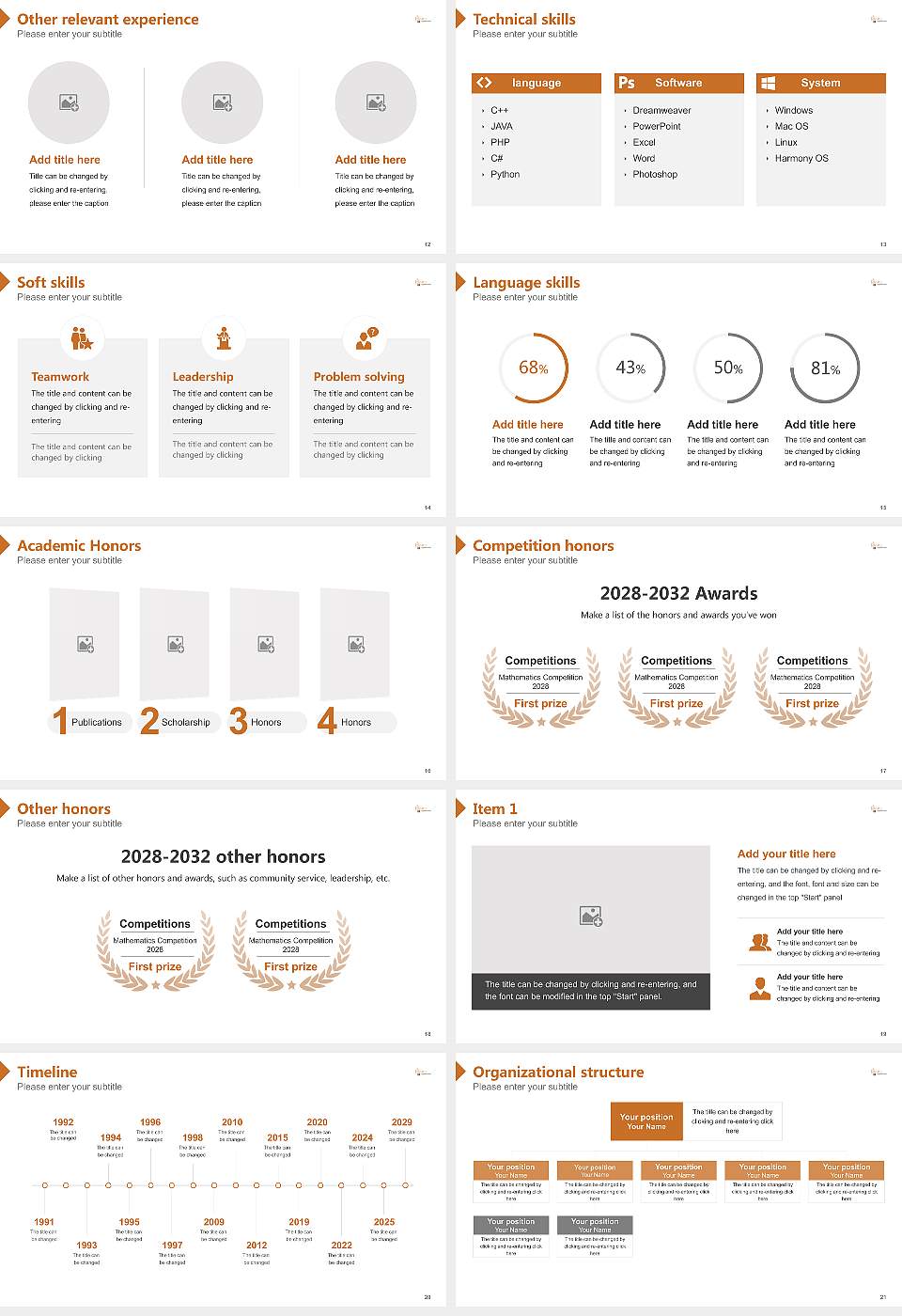 Wartburg Theological Seminary Resume PPT Template16:9 ratio PPT effect preview image3