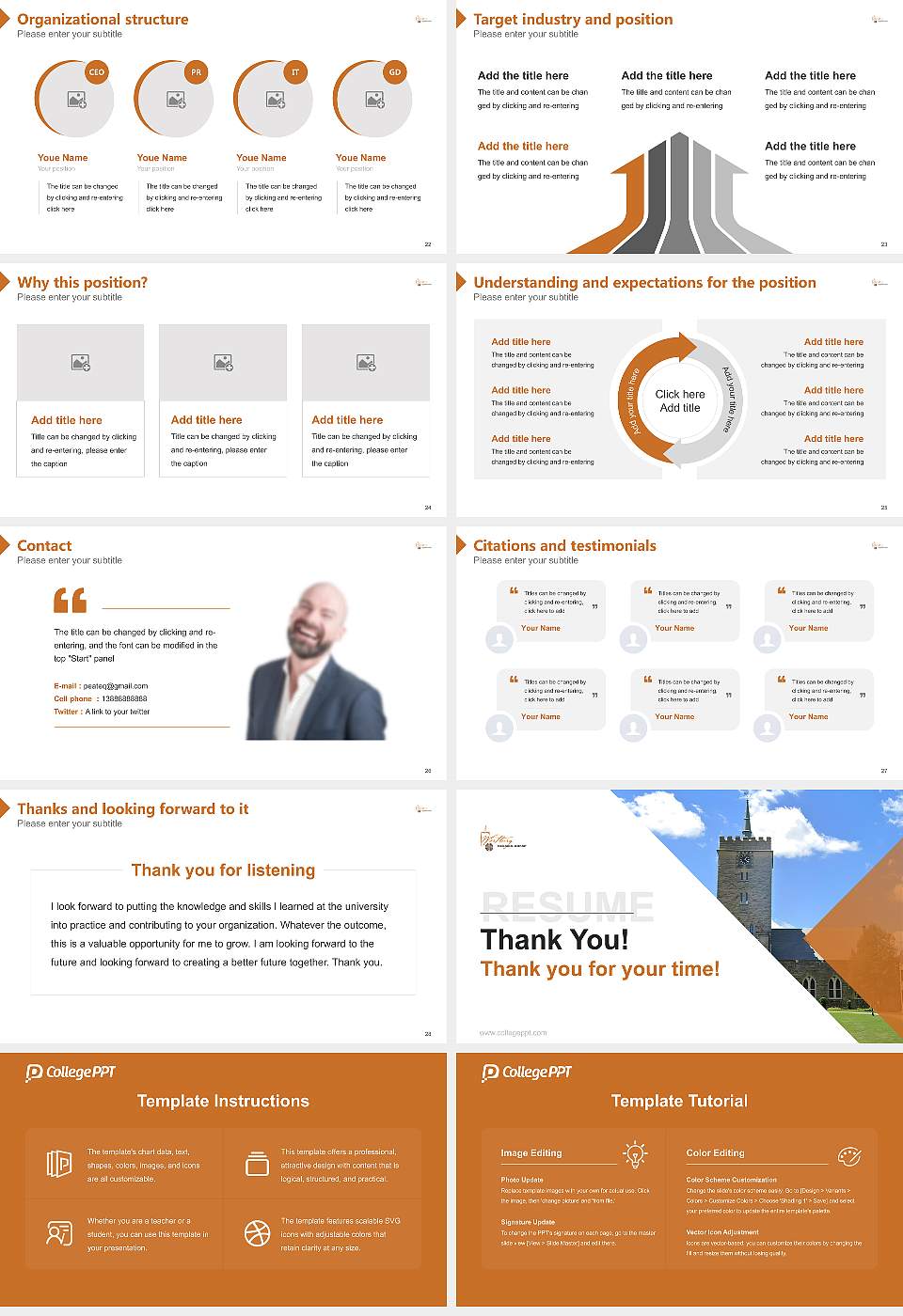 Wartburg Theological Seminary Resume PPT Template16:9 ratio PPT effect preview image4