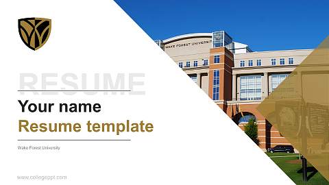 Wake Forest University Resume PPT Template