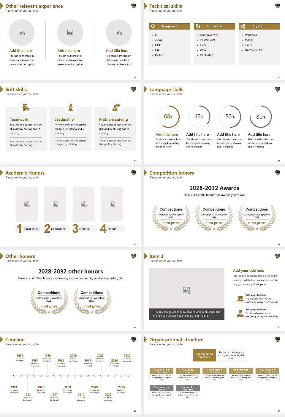 Wake Forest University Resume PPT Template16:9 ratio PPT effect preview image3