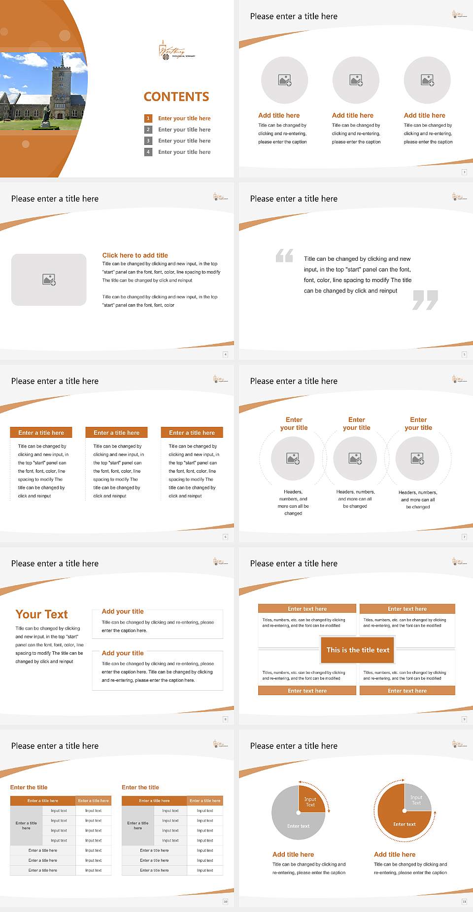 Wartburg Theological Seminary Course/Courseware Creation PPT Template4:3 ratio PPT effect preview image2