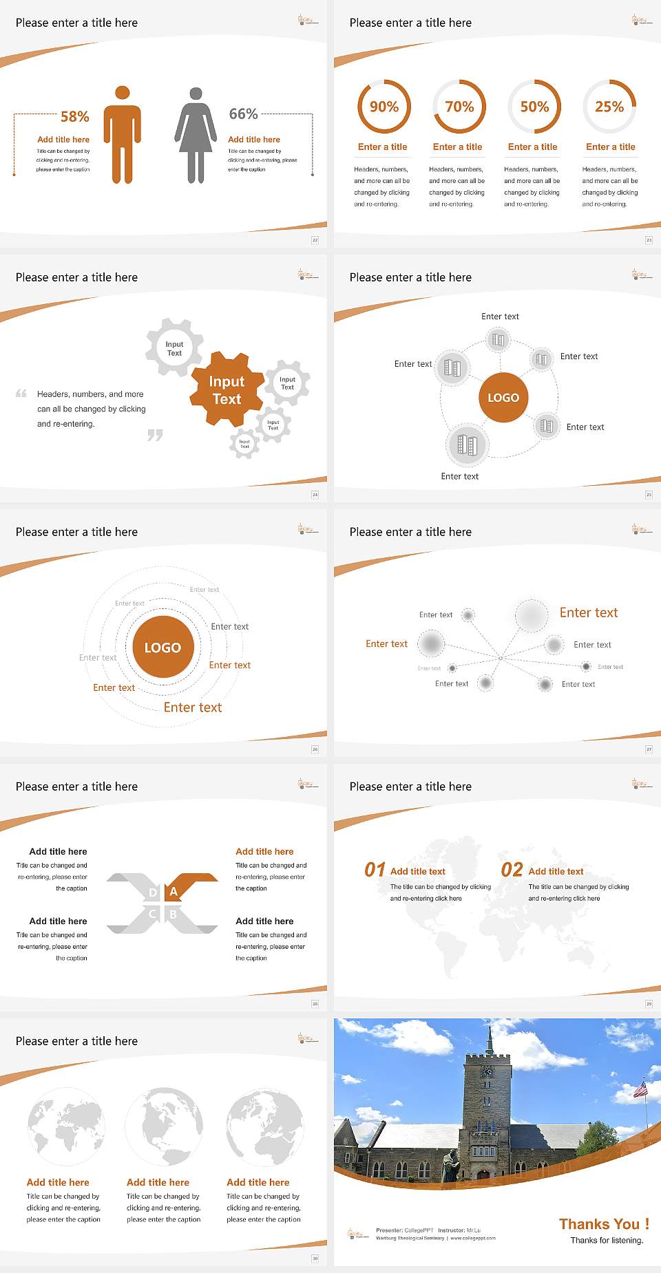 Wartburg Theological Seminary Course/Courseware Creation PPT Template4:3 ratio PPT effect preview image4