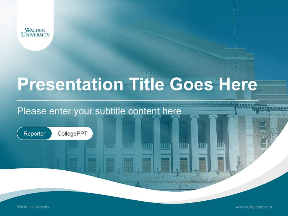 Walden University Lecture Sharing and Networking Event PPT Template4:3 ratio PPT effect preview image4