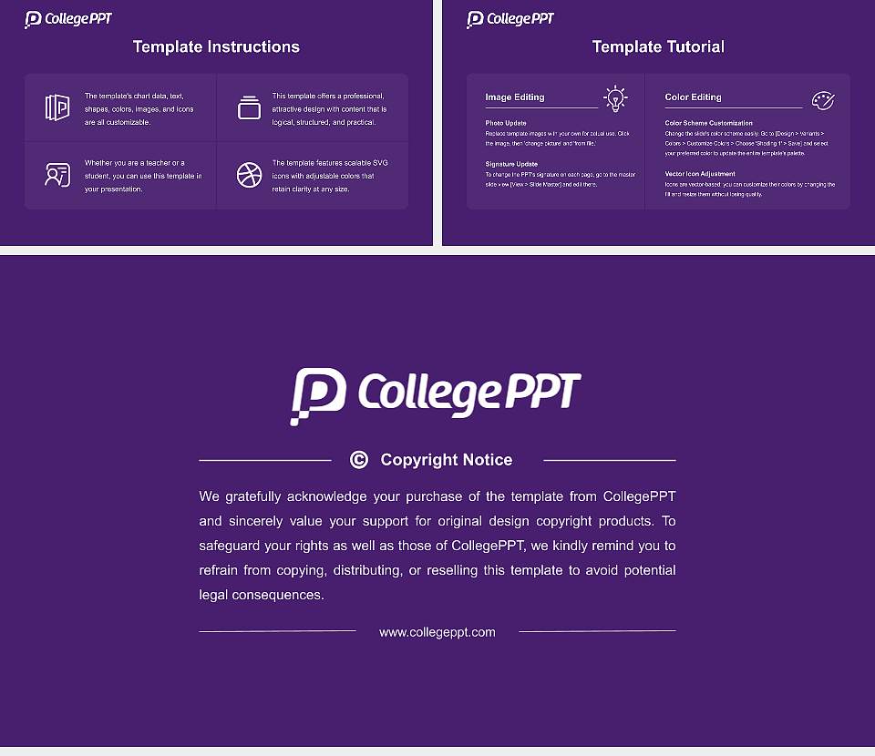 Waldorf University Course/Courseware Creation PPT Template16:9 ratio PPT effect preview image5