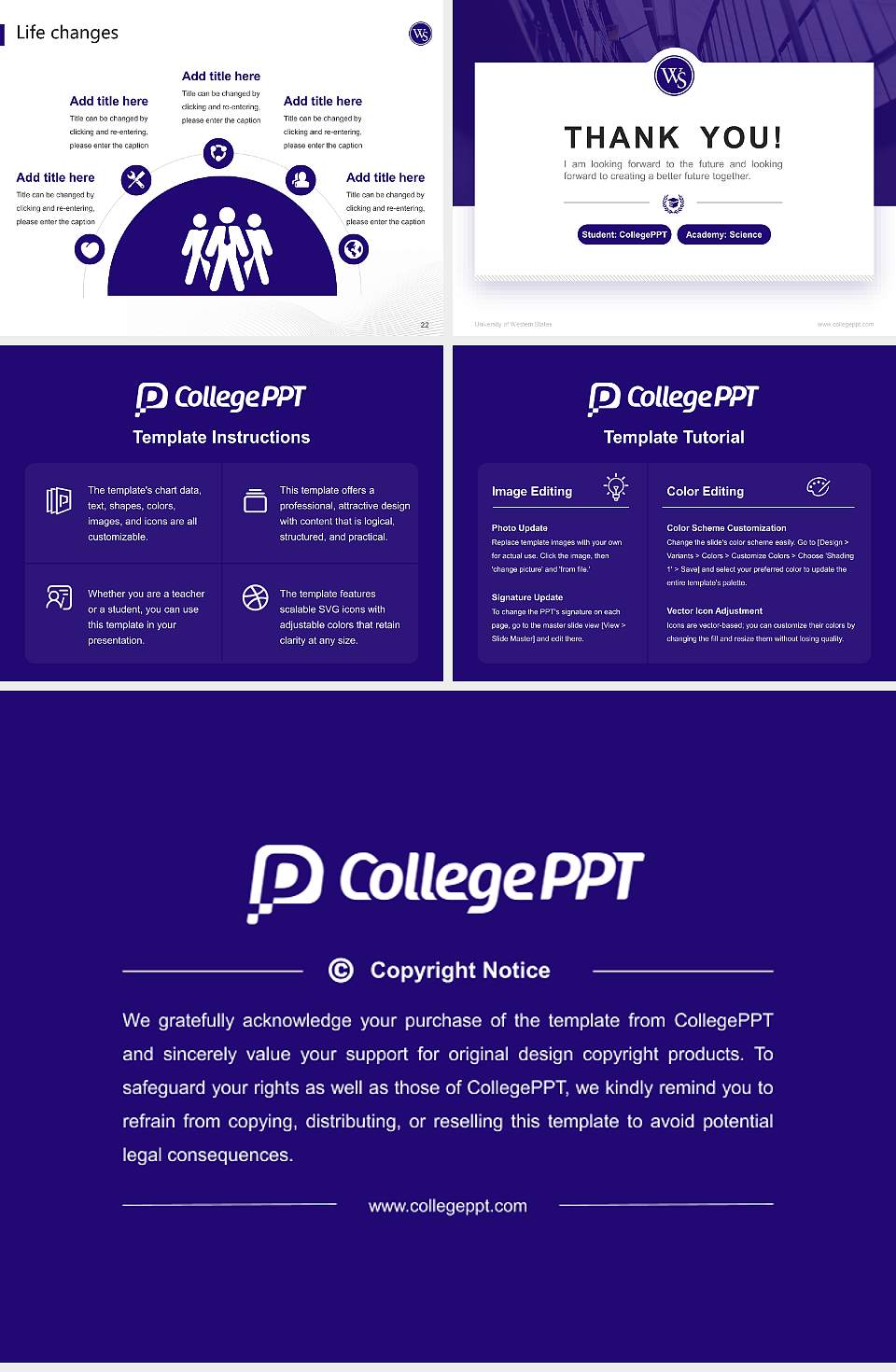University of Western States National Scholarship Defense PPT Template4:3 ratio PPT effect preview image4