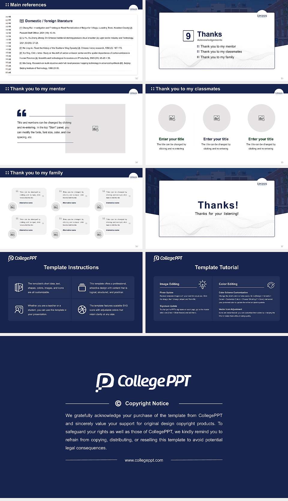 Upstate Medical University Graduation Thesis Defense PPT Template16:9 ratio PPT effect preview image7