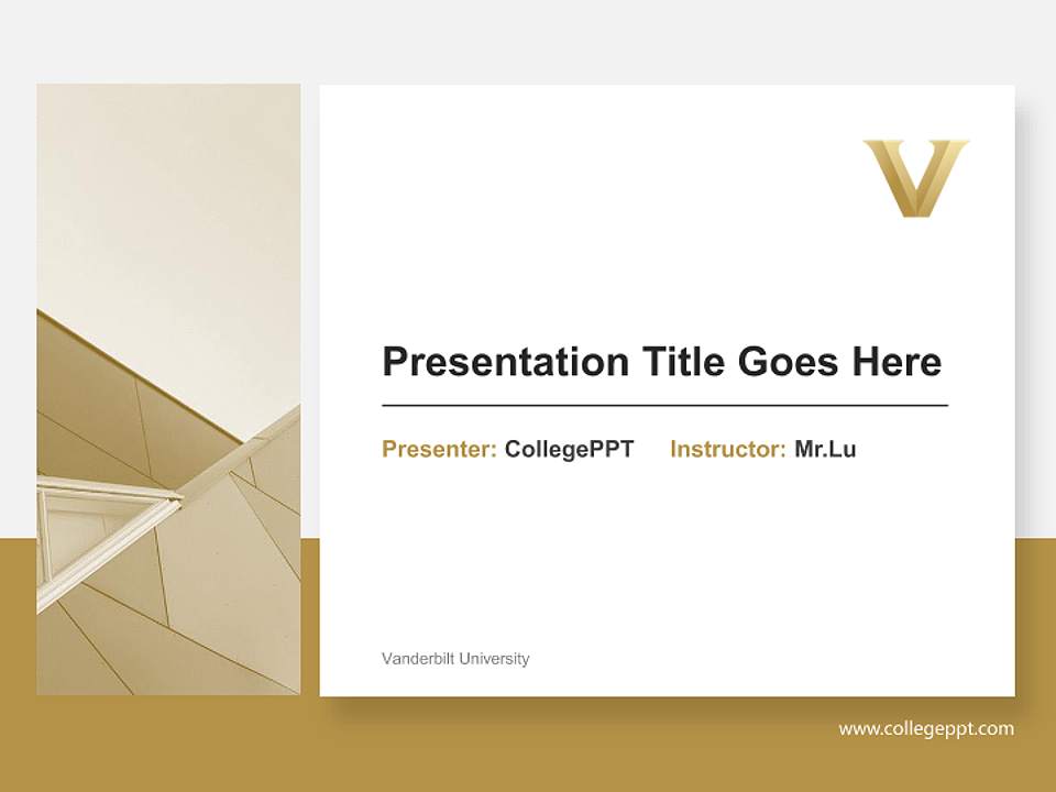 Vanderbilt University General Purpose PPT Template4:3 ratio PPT effect preview image6