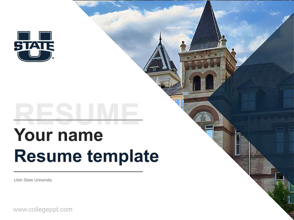 Utah State University Resume PPT Template4:3 ratio PPT effect preview image5
