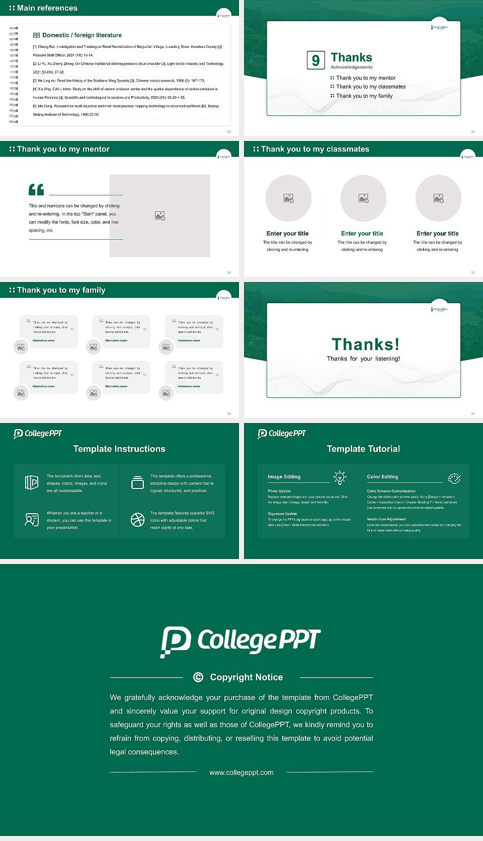 Warren Wilson College Graduation Thesis Defense PPT Template16:9 ratio PPT effect preview image7