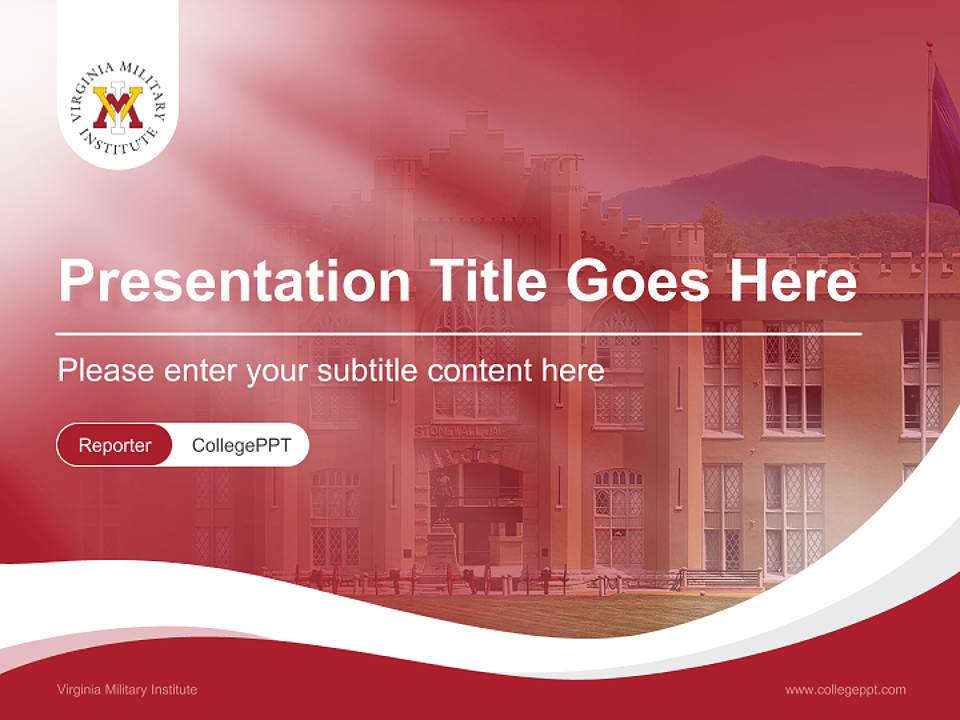 Virginia Military Institute Lecture Sharing and Networking Event PPT Template4:3 ratio PPT effect preview image4