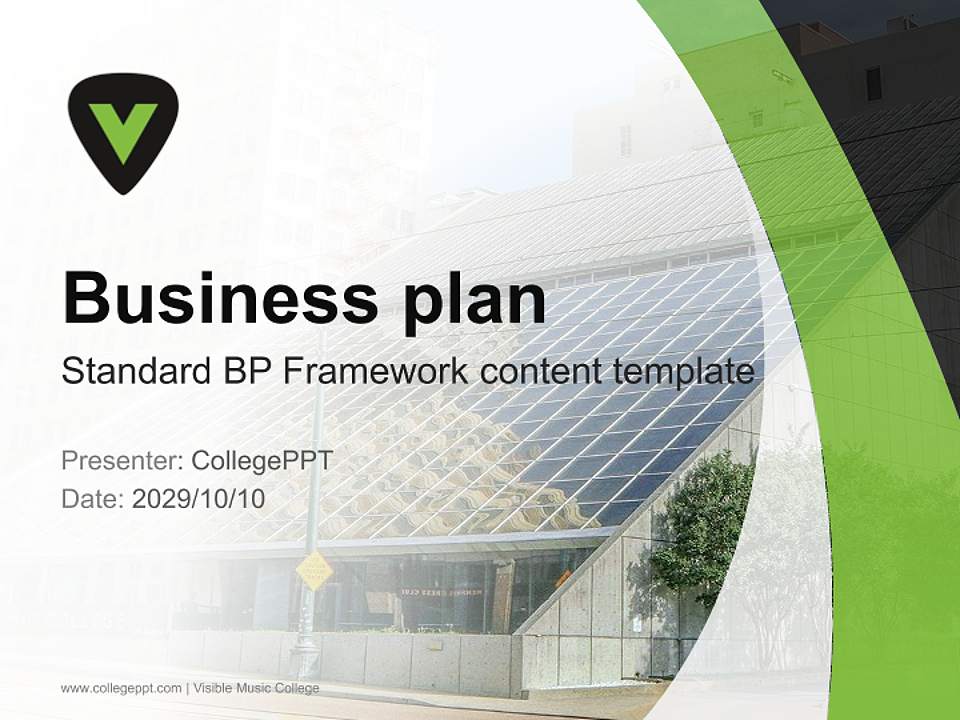 Visible Music College Competition/Entrepreneurship Contest PPT Template4:3 ratio PPT effect preview image9