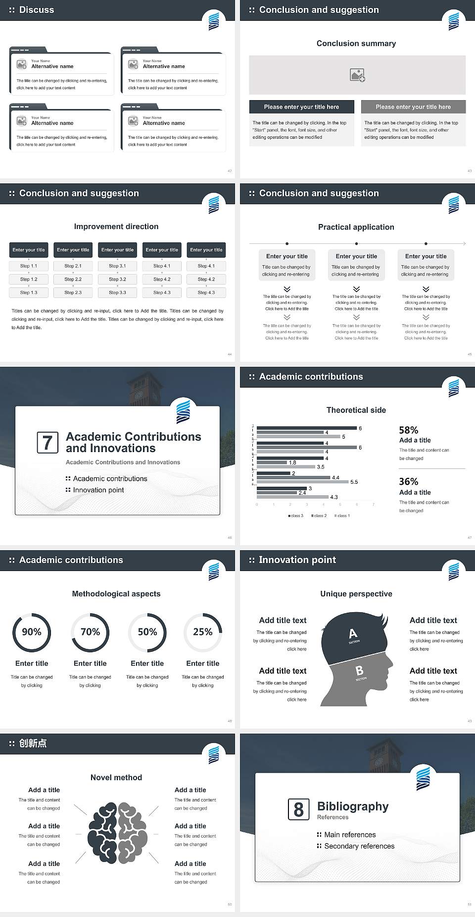 University of Wisconsin-Stout Graduation Thesis Defense PPT Template4:3 ratio PPT effect preview image6