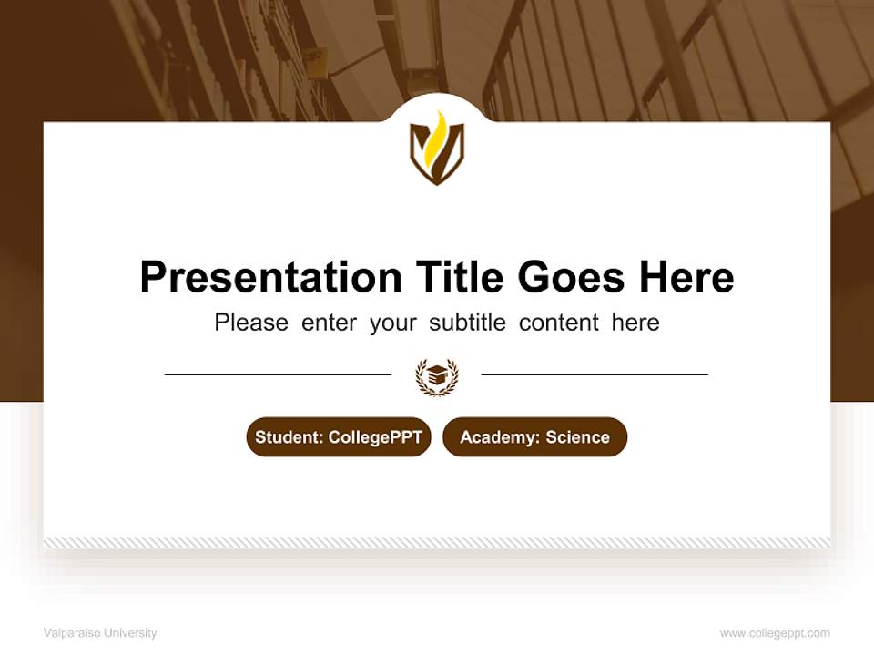 Valparaiso University National Scholarship Defense PPT Template4:3 ratio PPT effect preview image4