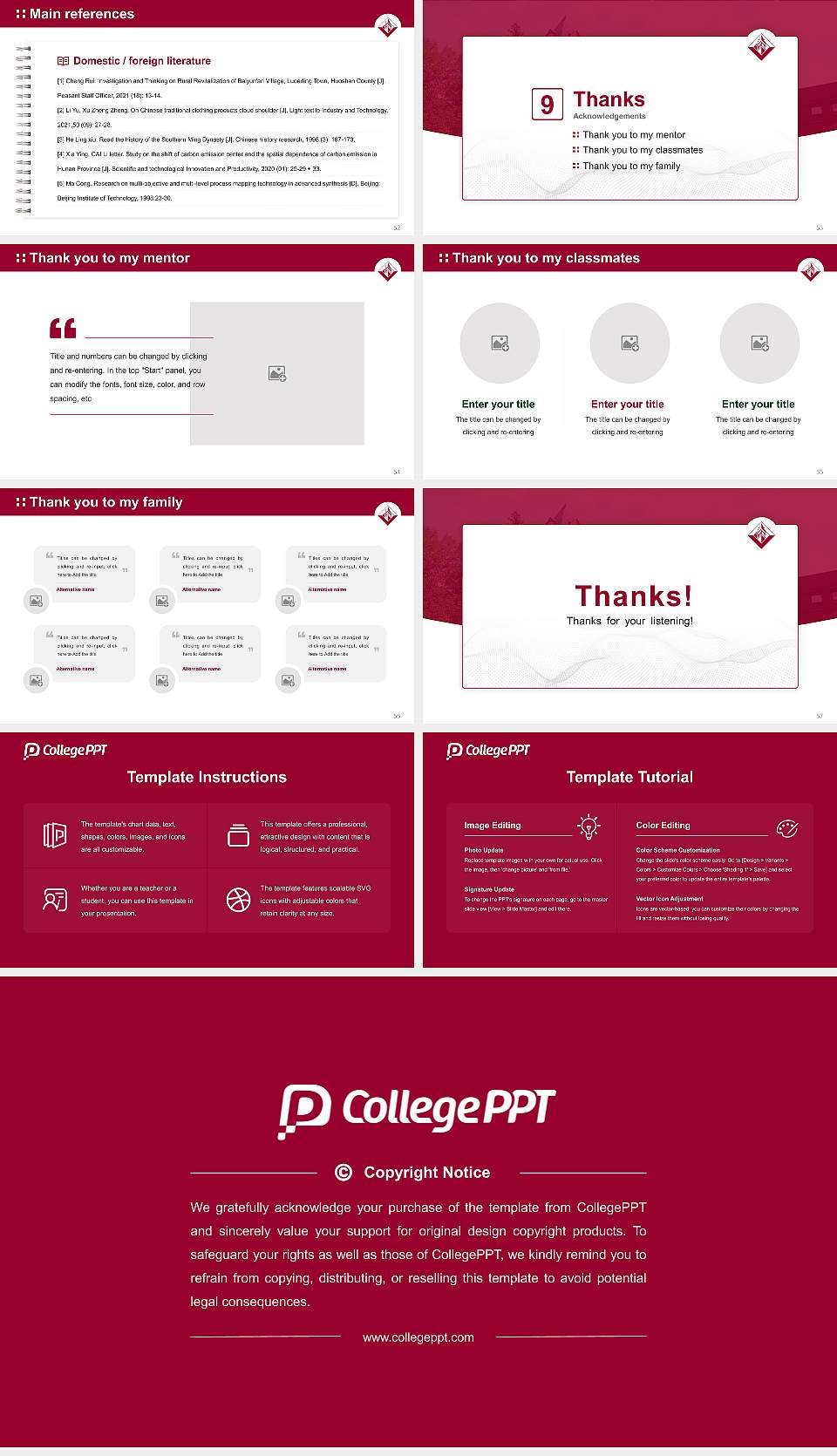 Valley City State University Graduation Thesis Defense PPT Template16:9 ratio PPT effect preview image7