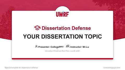 University of Wisconsin-River Falls Graduation Thesis Defense PPT Template