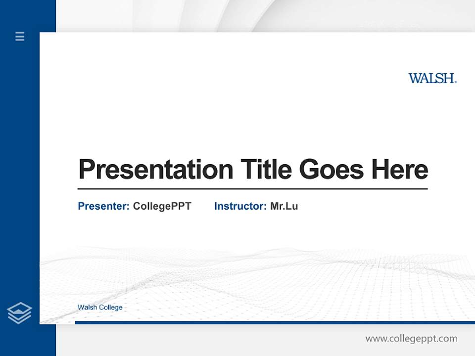 Walsh College Thesis Proposal/Graduation Defense PPT Template4:3 ratio PPT effect preview image5