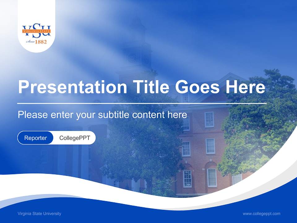 Virginia State University Lecture Sharing and Networking Event PPT Template4:3 ratio PPT effect preview image4