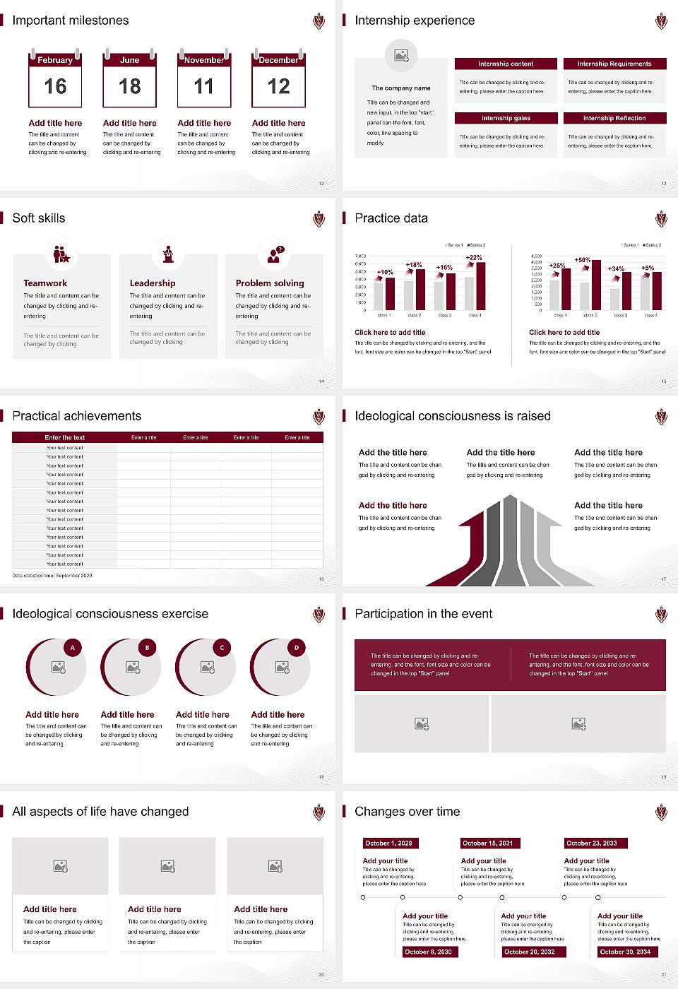 Walsh University National Scholarship Defense PPT Template16:9 ratio PPT effect preview image3