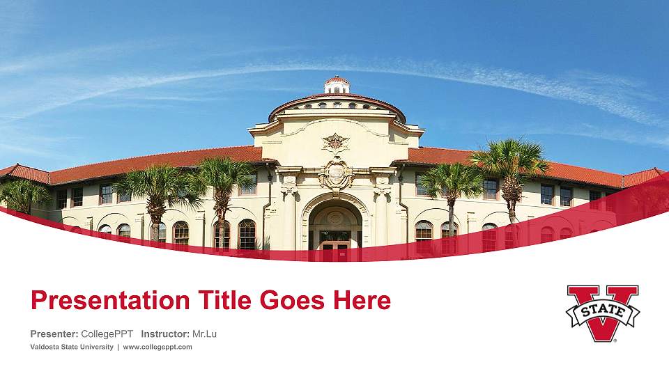 Valdosta State University Course/Courseware Creation PPT Template16:9 ratio PPT effect preview image
