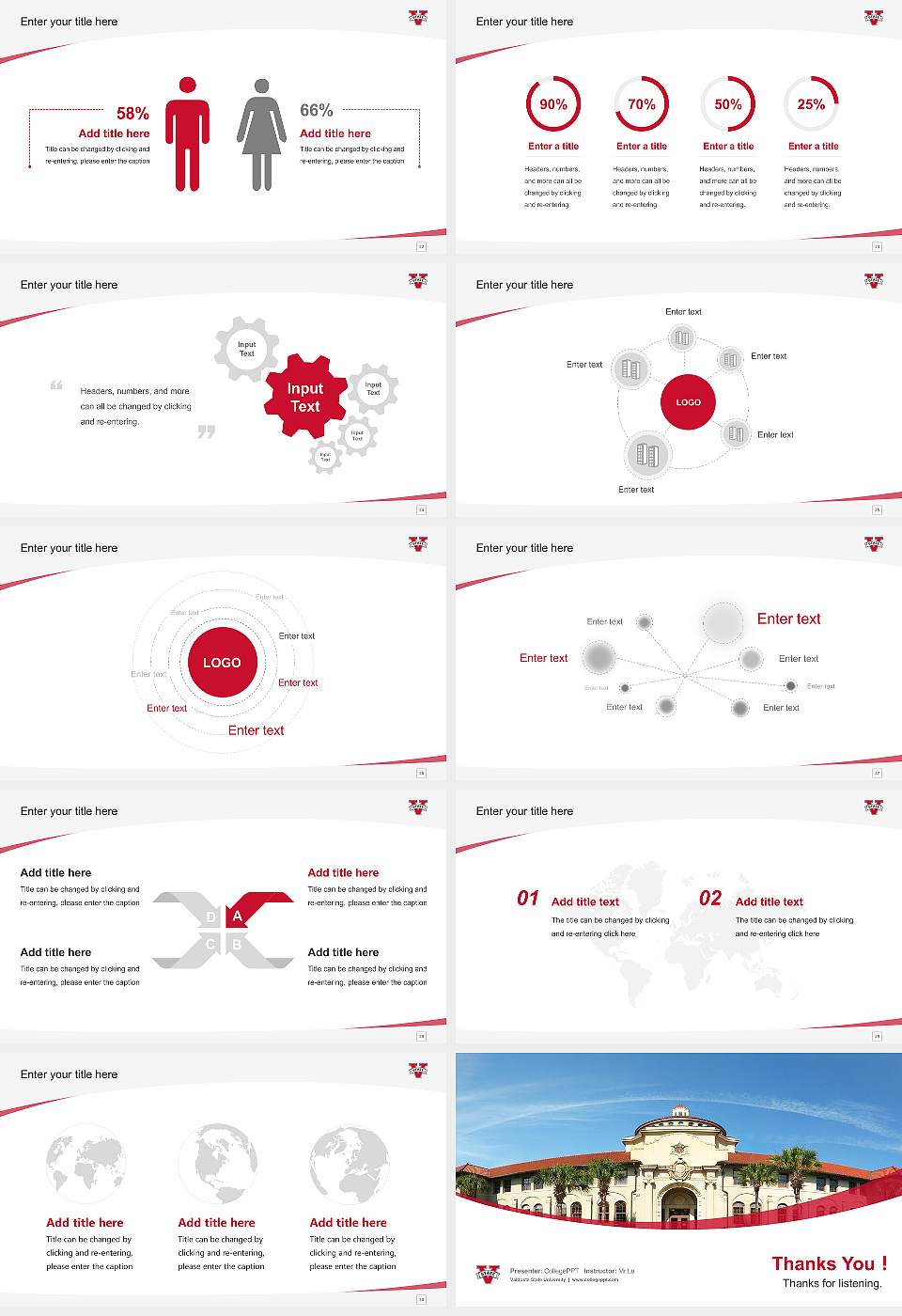Valdosta State University Course/Courseware Creation PPT Template16:9 ratio PPT effect preview image4